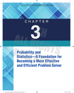 Probability and Statistics—A Foundation for Becoming