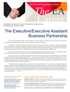 The Executive/Executive Assistant Business Partnership