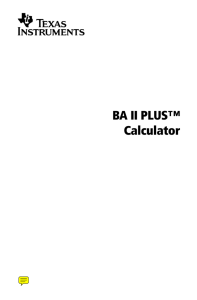 BA II PLUS™ Calculator