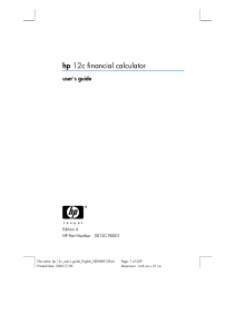 hp 12c financial calculator - Hewlett