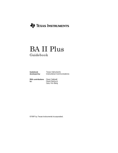 BA II Plus Guidebook