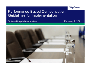 Performance-Based Compensation: p Guidelines for Implementation