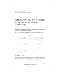 "Democracy and Dichotomies: A Pragmatic Approach to Choices