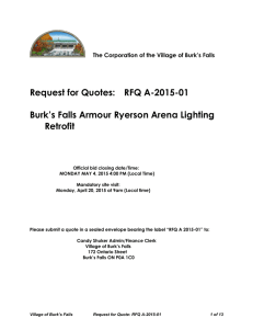 RFQ A-2015-01 Burk's Falls Armour Ryerson Arena Lighting Retrofit