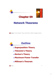 Chapter 09 Network Theorems Outline