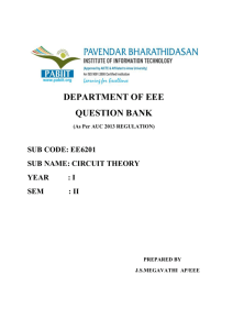 Circuit Theory (EE6201)