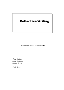 Reflective Writing - University of Exeter