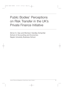 Public Bodies' Perceptions on Risk Transfer in the UK's