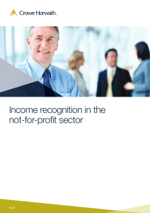 Income recognition in the not-for-profit sector