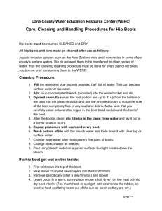 Care, Cleaning and Handling Procedures for Hip Boots