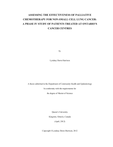 assessing the effectiveness of palliative chemotherapy for non