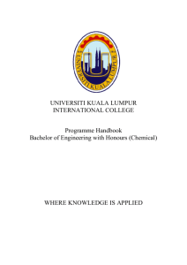 Chemical - Universiti Kuala Lumpur