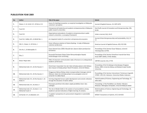 publication year 2009 - Universiti Tun Abdul Razak
