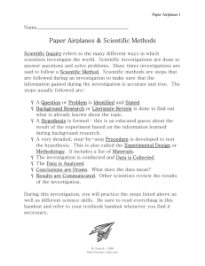 Paper Airplanes & Scientific Methods