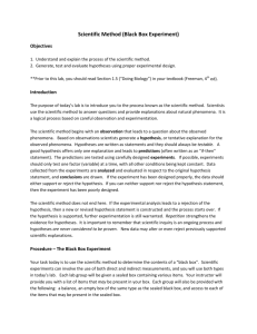 Scientific Method (Black Box Experiment)