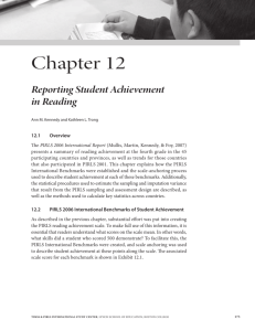 Chapter 12:Reporting Student Achievement in Reading