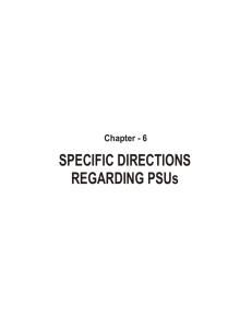 SPECIFIC DIRECTIONS REGARDING PSUs