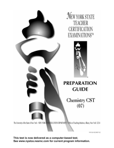 Chemistry (007) - New York State Teacher Certification