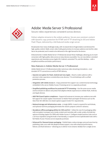 Adobe® Media Server 5 Professional