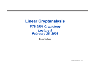 slides (linear cryptanalysis)