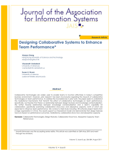 Designing Collaborative Systems to Enhance Team Performance