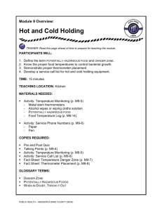 Hot and Cold Holding - Public Health - Public Health