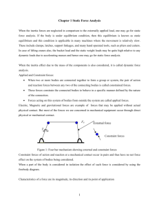 Chapter 1 Static Force Analysis
