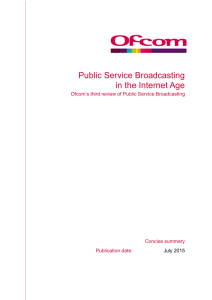 Public Service Broadcasting in the Internet Age - Stakeholders