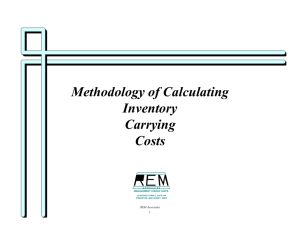Methodology of Calculating Inventory Carrying Costs