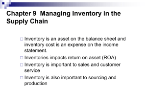 Chapter 9: Managing Inventory in the Supply Chain