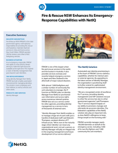 Fire & Rescue NSW Enhances Its Emergency- Response