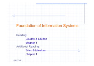 Foundation of Information Systems