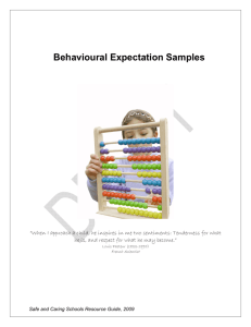 Behavioural Expectation Samples