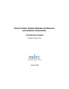 School Context, Student Attitudes and Behavior, and