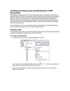 Creating and Using Links in PDF Document