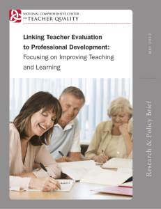 Linking Teacher Evaluation to Professional Development: Focusing