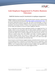 Link Employee Engagement to Positive Business Outcomes