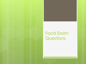 Food Exam Questions - Ms Finnegan's Science Website