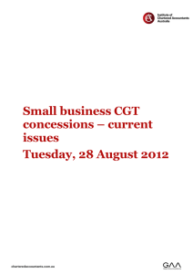 Small business CGT Concessions
