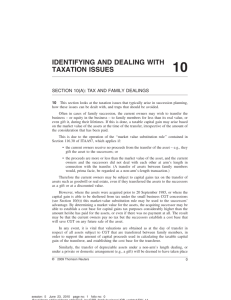 identifying and dealing with taxation issues