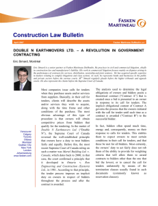Construction Law Bulletin