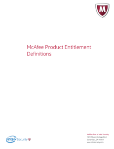 McAfee Product Entitlement Definitions