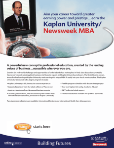 Newsweek MBA - Kaplan University | KU Campus