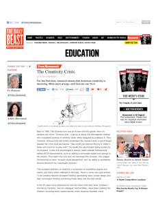 The Creativity Crisis - Newsweek and The Daily Beast