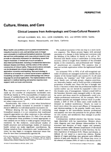 Culture, Illness, and Care