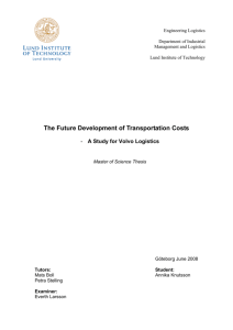 The Future Development of Transportation Costs