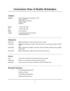 CV in pdf - Jacobs University Mathematics