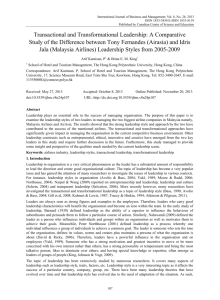 Transactional and Transformational Leadership: A Comparative
