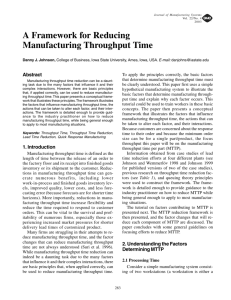 A Framework for Reducing Manufacturing Throughput Time (pdf