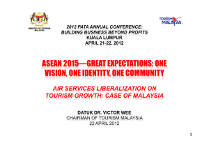 ASEAN 2015—GREAT EXPECTATIONS: ONE VISION, ONE